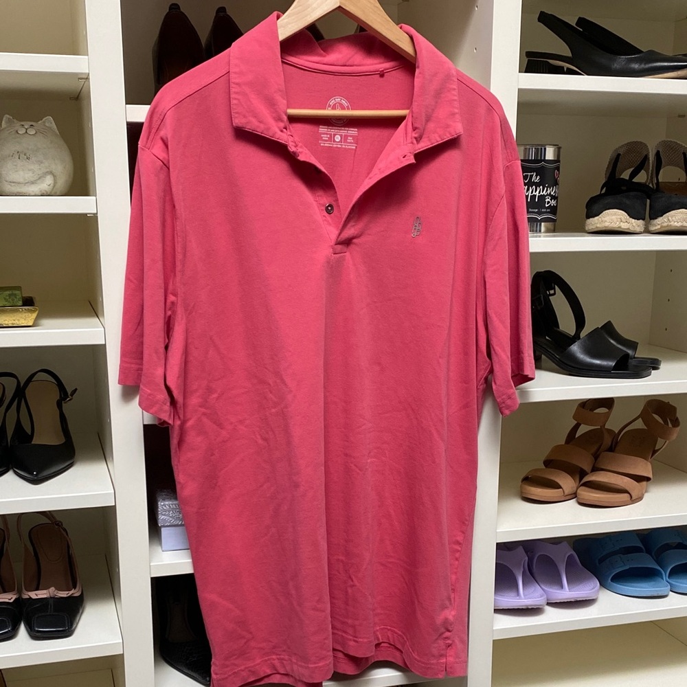 Classic Men's Polo Shirt in Coral by One Day Away. XXL. EUC.